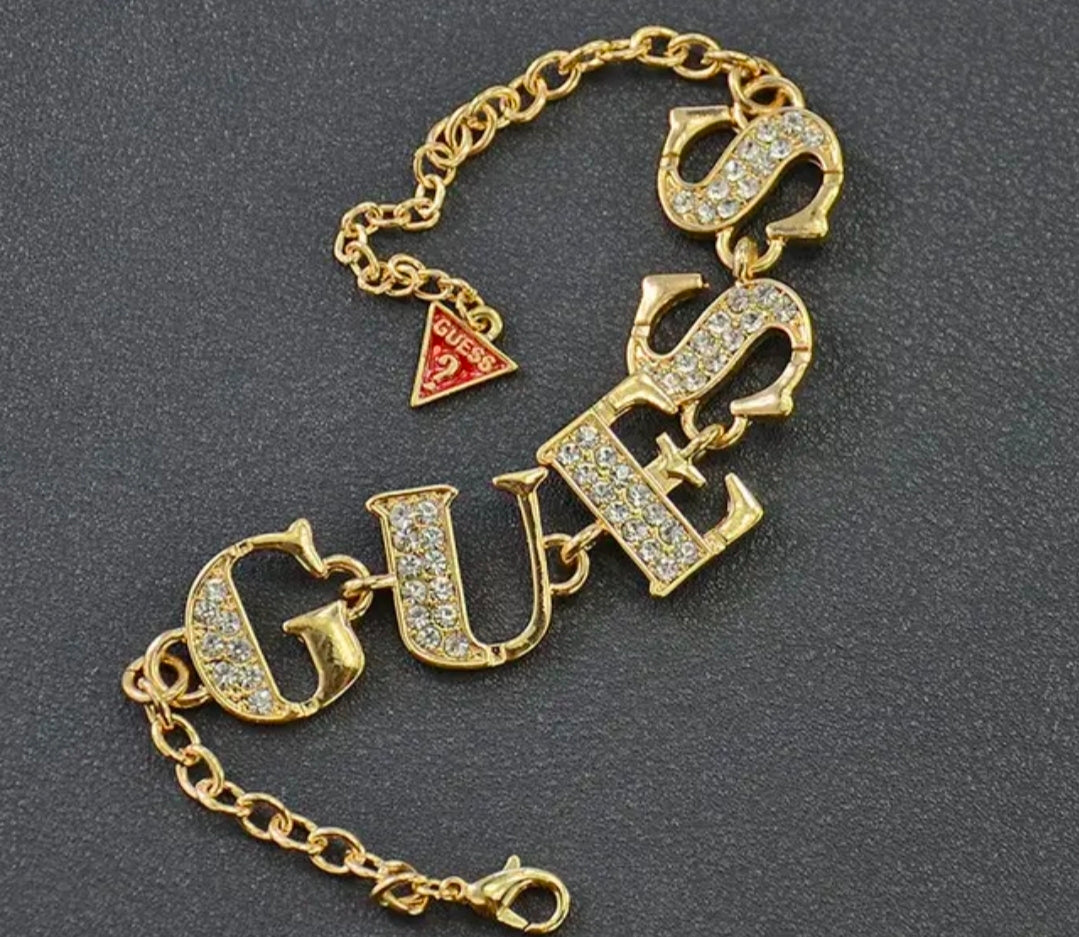 Bracelet Logo Cristal — Collection Iconic Gold
