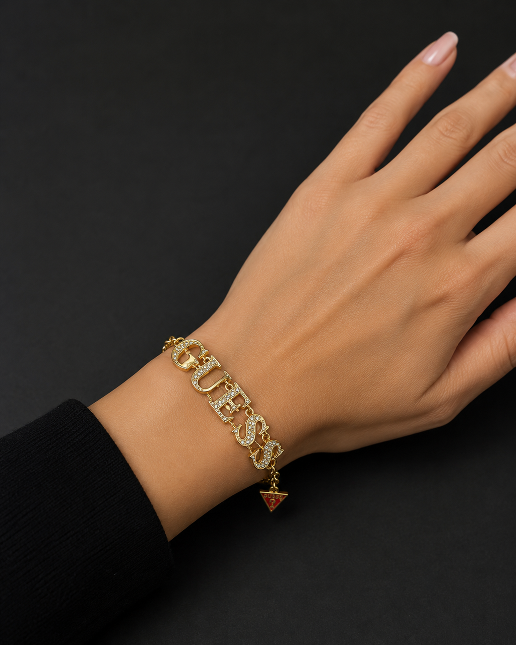 Bracelet Logo Cristal — Collection Iconic Gold