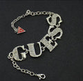 Bracelet Logo Cristal Argenté — Collection Iconic GUESS